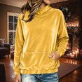 thumbnail image 5 of XUNKUSGA Mock Neck Sweatshirt Soft Velvet Sweatshirt for Women Casual Loose Pullover Top Classic Solid Color Long Sleeve Warm Fall Winter Tops for Women with Pockets M, 5 of 8
