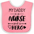 thumbnail image 3 of Inktastic My Daddy is a Nurse and a Hero Boys or Girls Baby Bib, 3 of 4