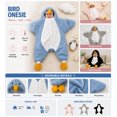 thumbnail image 5 of Dreluolixuan Toddler Penguin Hooded Fleece Soft Sleep Sack with Feet Kids Wearable Blanket Zipper Cute Winter Warm Footed Sleeper, 5 of 10