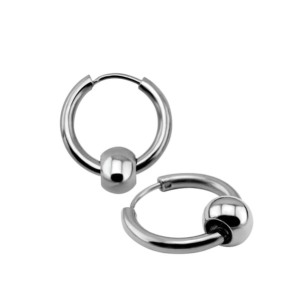 Jumpingount 1 par de pendientes Unisex para mujer, pendientes exquisitos de acero inoxidable, joyería para novias, esposa, regalos, pendientes circulares Ropa, zapatos y accesorios Miscelánea 10 mm Jumpingount AP018185-02