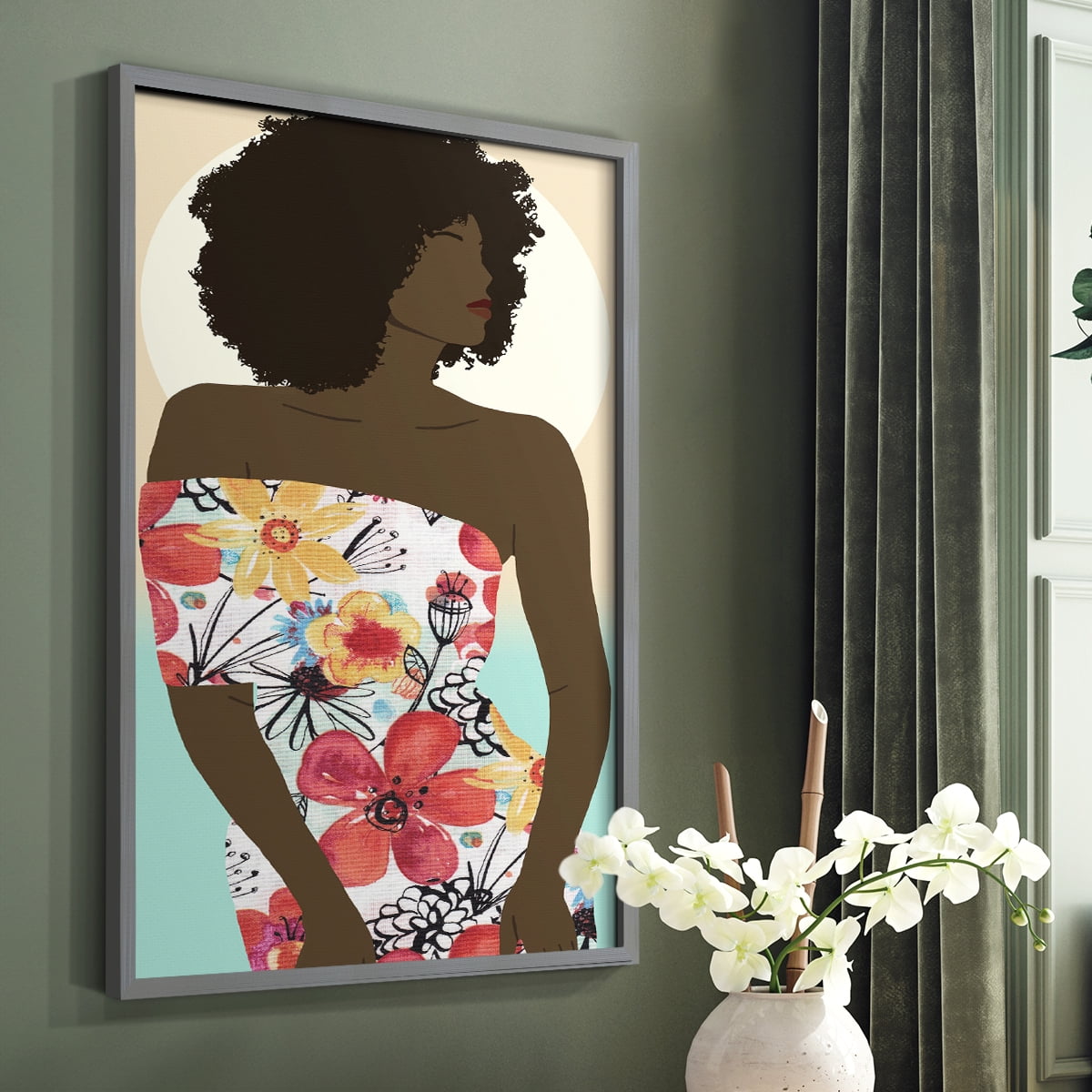 You Go Woman II Framed Print - Solid Wood in Single Picture Frame Solid Wood 2 Framed Print