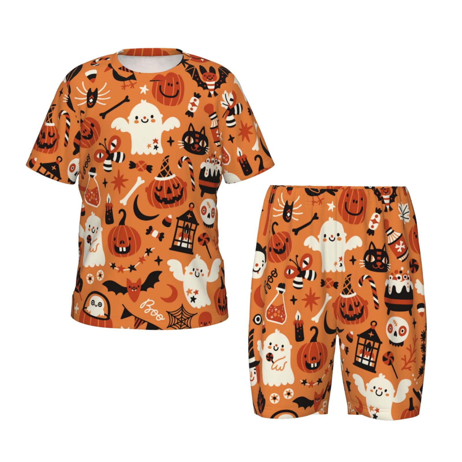 Wukai Ensemble de Pyjama Court à Manches Courtes et Sommeil pour Enfants, 2 Pcs-Grand