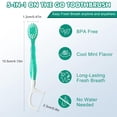 thumbnail image 3 of 5 in 1 isposable mini Toothbrushes on the go Toothbrush Portable Travel Toothbrush（Toothpaste + Tongue Scraper + Floss + Picks Iniviually Wrappe Prepaste Oral Care Mint 24 Packs, 3 of 4