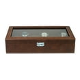 thumbnail image 6 of 12 Piece Distressed Brown Leatherette Big Face Watch Display Case Storage Box, 6 of 6