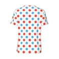 thumbnail image 3 of Haiem Hip Hop Hipster Baseball Jersey Button Down Shirts Sports Uniforms Men Women Jersey(Red Blue Polka Dots,Small), 3 of 9