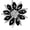 Black White Flower 4, variant on Black White Rhinestone Flower Brooch for Women, Cubic Zirconia Vintage Lapel Pin, Bridal Wedding Party Gift for Her, Birthday Anniversary Christmas