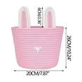 thumbnail image 3 of Dadiaei Easter Baskets for Kids, Large Bunny Personalized Easter Basket Empty with Handle, Basket Name Tags, Woven Rope Baby Easter Egg Baskets for Babies, Girls, Boys, Toddler, Infant, Easter Gifts, 3 of 4