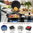 thumbnail image 4 of Juego de Ollas y Sartenes Antiadherente Chef Set, 8 Piezas Sartén para Freír de Grandes, Utensilios de Cocina de Granito sin PFOA, Batería de Cocina para Todo Tipo de Estufas (Negro), 4 of 9