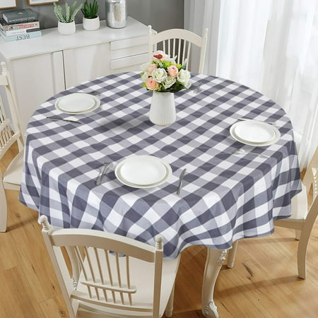

Litake Buffalo Plaid Round Tablecloth 70 Inch Checkered Gingham Farmhouse Table Cloth Wrinkle Resistant Washable Yarn Dyed Fabric Table Covers for Dining Room Party Outdoor Picnic