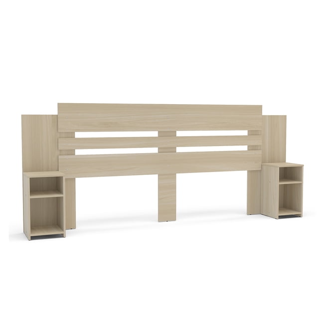 MOBI Cabecera King con 2 Buros Integrados de Madera - Modelo Verona en Color Legno Salinas