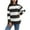 White, variant on UYISJ Women's Striped Sweater Oversized Crewneck Long Sleeve Casual Sweater Pullover Color Blocked Fall Winter Tops L