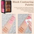 thumbnail image 4 of Crema blush palette, crema de corrector de color conteur, antiaplicación a largo plazo mezcla sin brillo blush powder highlighter y base de corrector, 4 of 5