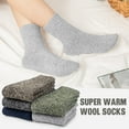thumbnail image 4 of Woaety 5 Pairs Merino Wool Socks for Women Thermal Warm Thick Winter Hiking Knit Cozy Crew Duty Work Soft Socks for Ladies Size 5-9 D, 4 of 14