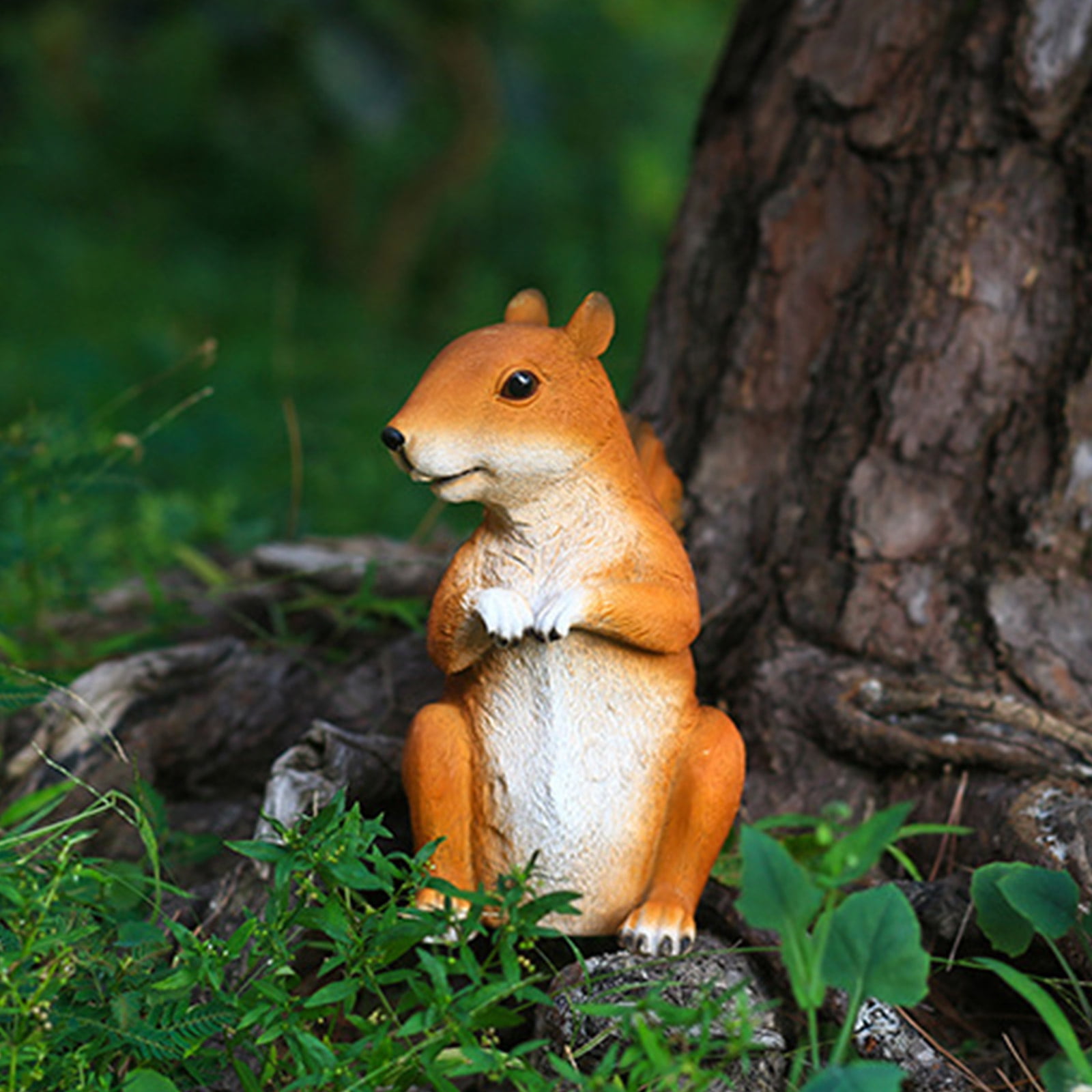 CIYISON Resin Squirrel Figurine Cute Mini Animal Sculpture Art Statue Crafts Ornament for Outdoor Garden Lawn Yard Decoration Birthday Gift