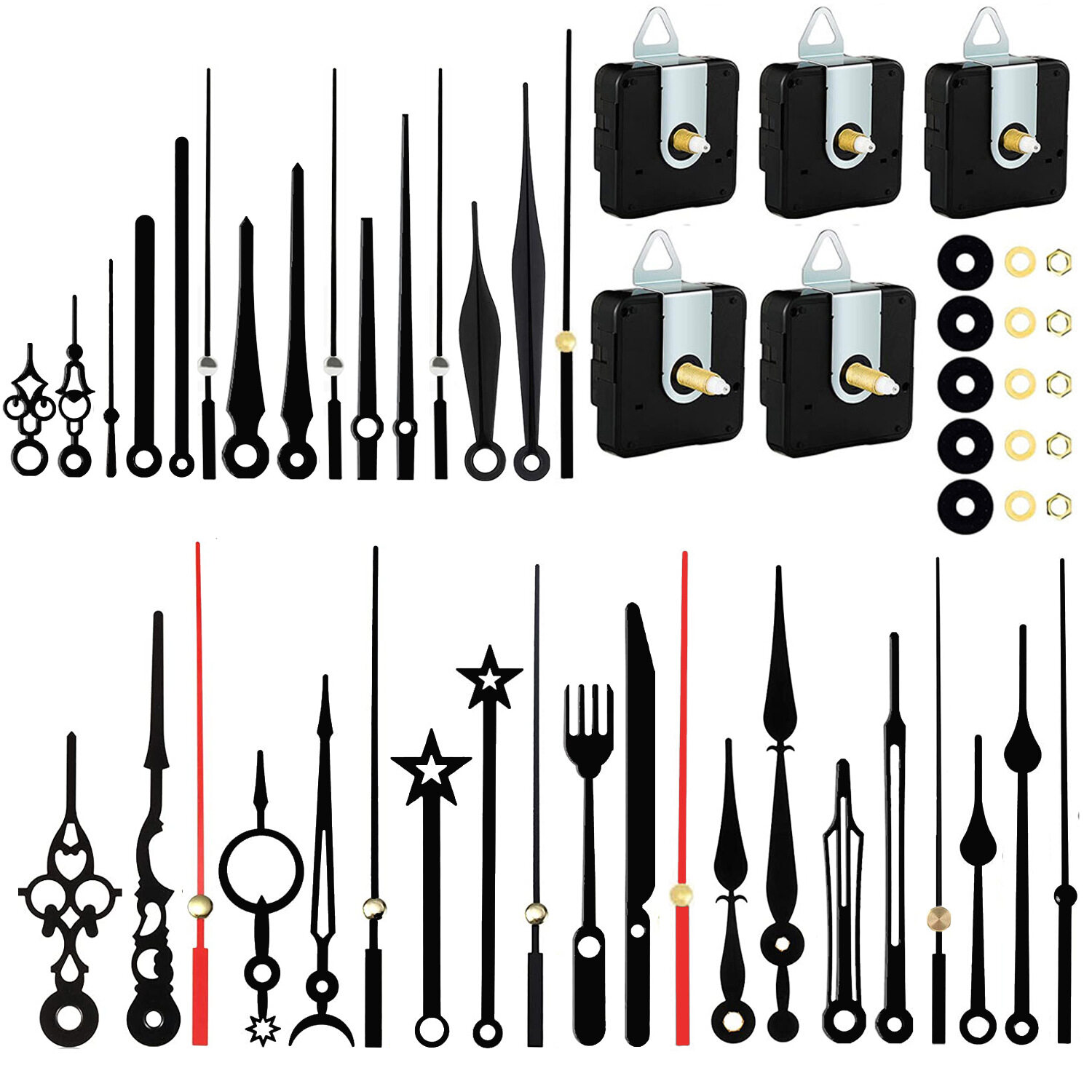 1 Set of Clock Mechanisms Diy Clock Movements Set Replacement Clock