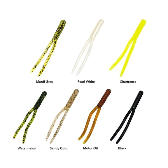 Charlie's Worms Trailers, Scented, Soft Bait for Freshwater Saltwater, 10pk