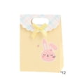 thumbnail image 2 of NWOKYZGH 12Pcs Easter Bunny Party Favor Bags Pastel Paper Treat Bags with Ribbon Bow Stickers Candy Goodie Bags for Spring Birthday Baby Shower, 2 of 6