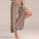 thumbnail image 4 of Jwl-summer Mujer Slit Flared Palazzo Pantalones Pantalones de pierna ancha Chiffoon Side Split Casual Pantalones sueltos Elegante Lady Harem Yoga Pants 5xl, 4 of 4