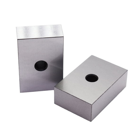 1-2-3 Block Set 1/2" Single Hole Matched Pair 123 Blocks with One Hole Hardened Steel Precision Ground Machinist Set Up Blocks for Precision Grinding Layouts
