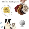 thumbnail image 2 of Pet Paw Shaped Leather Keychain, Memory Charm Holder, 2 of 8