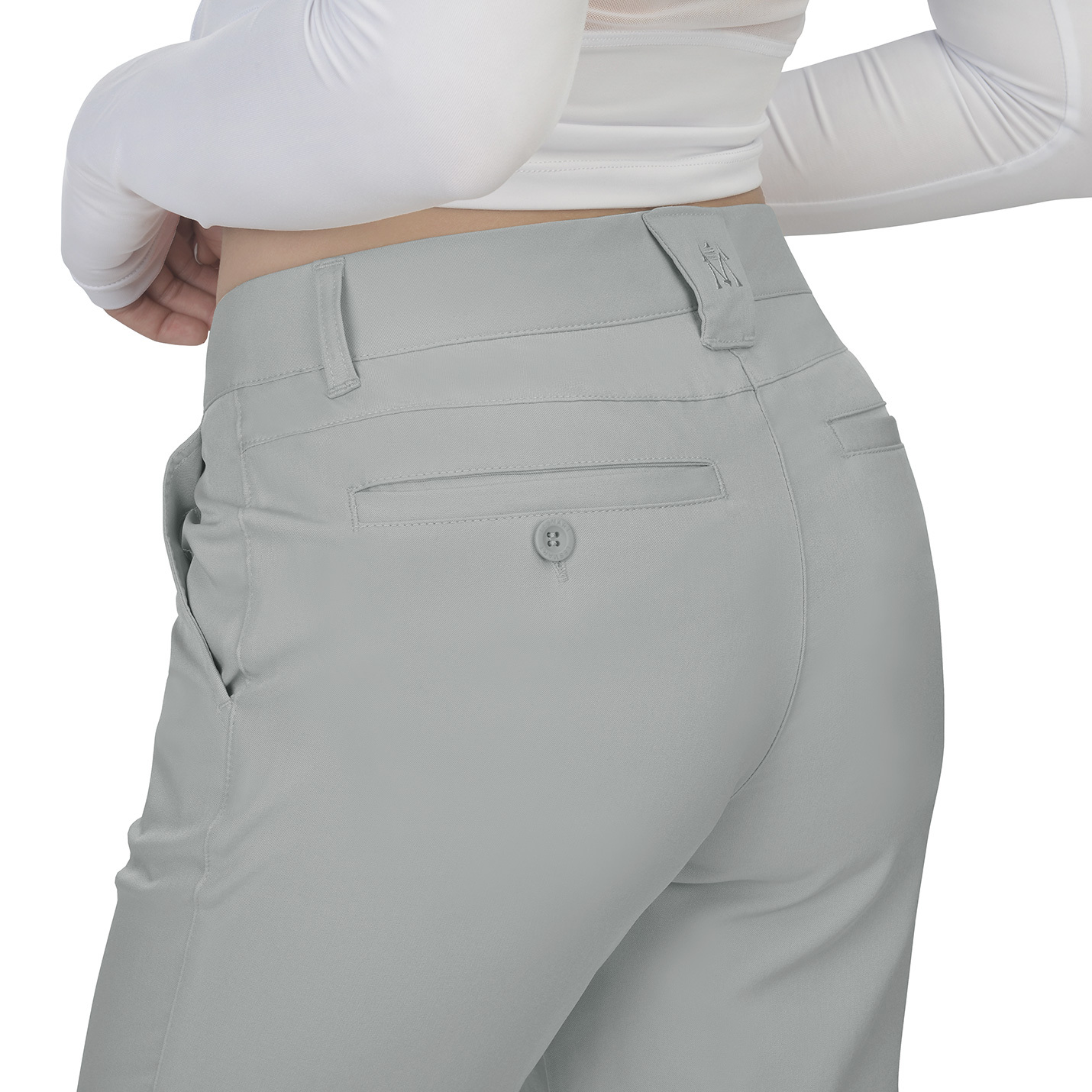 Womens Golf Pants Lightweight Stretch Slim Fit Ladies Straight Classic Leg Pants - image 4 of 7