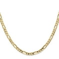 thumbnail image 2 of 14K Yellow Gold Figaro Chain Necklace 18 inch 4 mm Concave Open with Lobster Clasp, 2 of 4