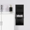 thumbnail image 4 of Rectangle Bathroom Trash Can Tilt Out Trash Bin Cabinet Hidden Trash Can Black, 4 of 17