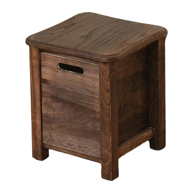 Taburete de madera para almacenamiento, cambiador de zapatos, portátil, resistente, pequeño para el hogar 30cmx30cmx35cm