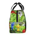 thumbnail image 4 of Lsque Pikmin Print Insulated Lunch Bag with Thick Aluminum Foil Lunch Tote Bag with Front Pocket for Men and Women, Ideal for Work, School, Picnics, and Travel, 4 of 8