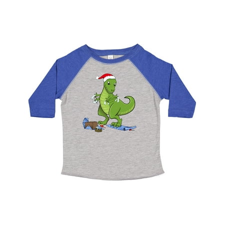 

Inktastic T-rex Wrapping Christmas Presents Boys or Girls Toddler T-Shirt