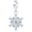 Snowflake, variant on 925 Sterling Silver Engraved Snowflake Dangle Charm for Bracelet Charms Bangle Pendant Jewelry