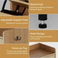 thumbnail image 5 of Shoe Cabinet with 4 Flip Drawers, Freestanding Shoe Storage Organizer with Adjustable Shelves for Entryway, Living Room, Natural, 5 of 6