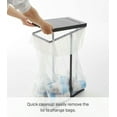 thumbnail image 3 of Yamazaki Home Lidded Garbage Bag Holder, Black, Steel, 12, Lid, 3 of 7