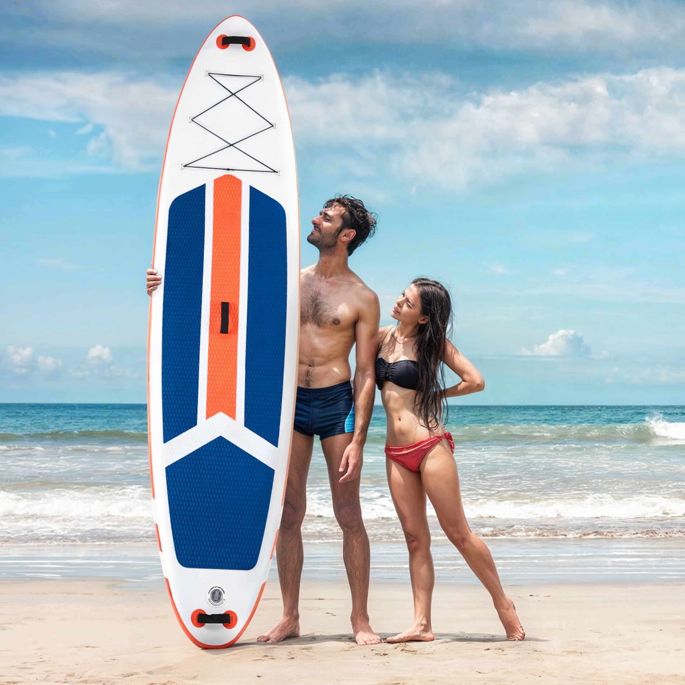 ZUNMOS 10.5'x33'' Inflatable Paddle Board, Non-Slip Deck