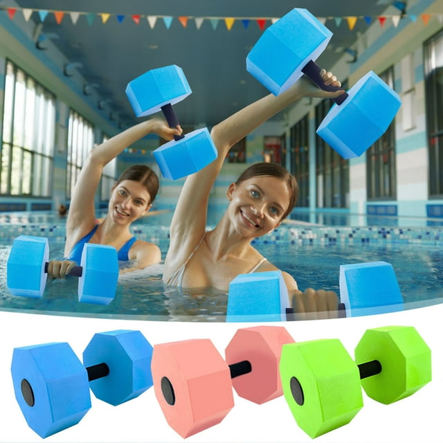 Fiudx Mancuerna de Agua, Diseño de Espuma Suave, Herramienta de Fitness Compacta y Portátil, Entrenamiento de Fuerza para La Parte Superior Del Cuerpo, Natación, Aeróbicos y Ejercicios de Resistencia