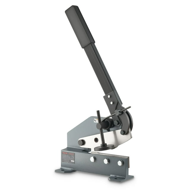 VEVOR Sheet Metal Shear, 6 in Manual Hand Plate Shear, Heavy Duty Mounting Type Sheet Cutter with Solid Steel Frame, High Precision, Extended Handle for Cutting Steel, Copper, Rebar, and Aluminum
