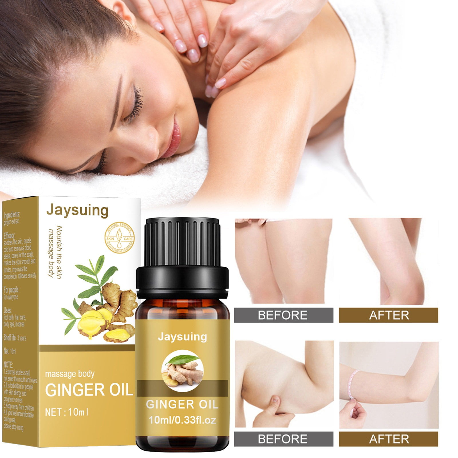 HSMQHJWE Glass Plug Oil, Oil, Abdominal Stomach Massage Oil, Anti-Adipose  Tissue Massage Oil, Healthys Massage Oil 10ml Aromatherapy Balm Set 