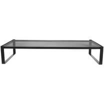 OUNONA Desktop Monitor Stand Riser Office Metal Laptop Stand Storage Shelf Desk Organizer for Computer Modern Style Monitor Stand Riser