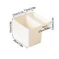 thumbnail image 3 of Cesta colgante de almacenamiento de doble cara, organizador de mesita de noche de plástico blanco con abertura inclinada para artículos diversos, caja de pared para ahorrar espacio en oficina, aula,, 3 of 6