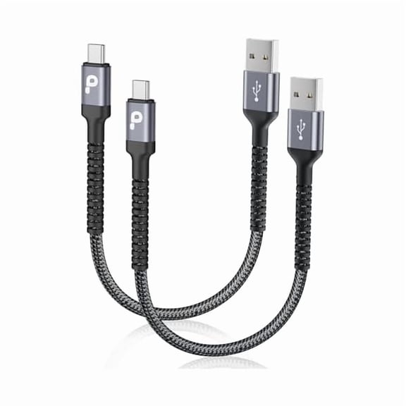USB C Cable Fast Charging, 2Pack 1FT USB A to USB C Charge Cable, Short USB Type C Charging Cord Compatible with iPhone 17/16/15/Samsung Galaxy S20 S10/Google/Plus Note 10 9 8