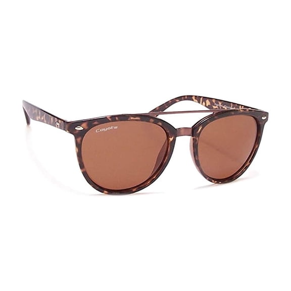 Coyote Downtown Polarized Retro Cool Tortoise Antique Gold/Brown Sunglasses