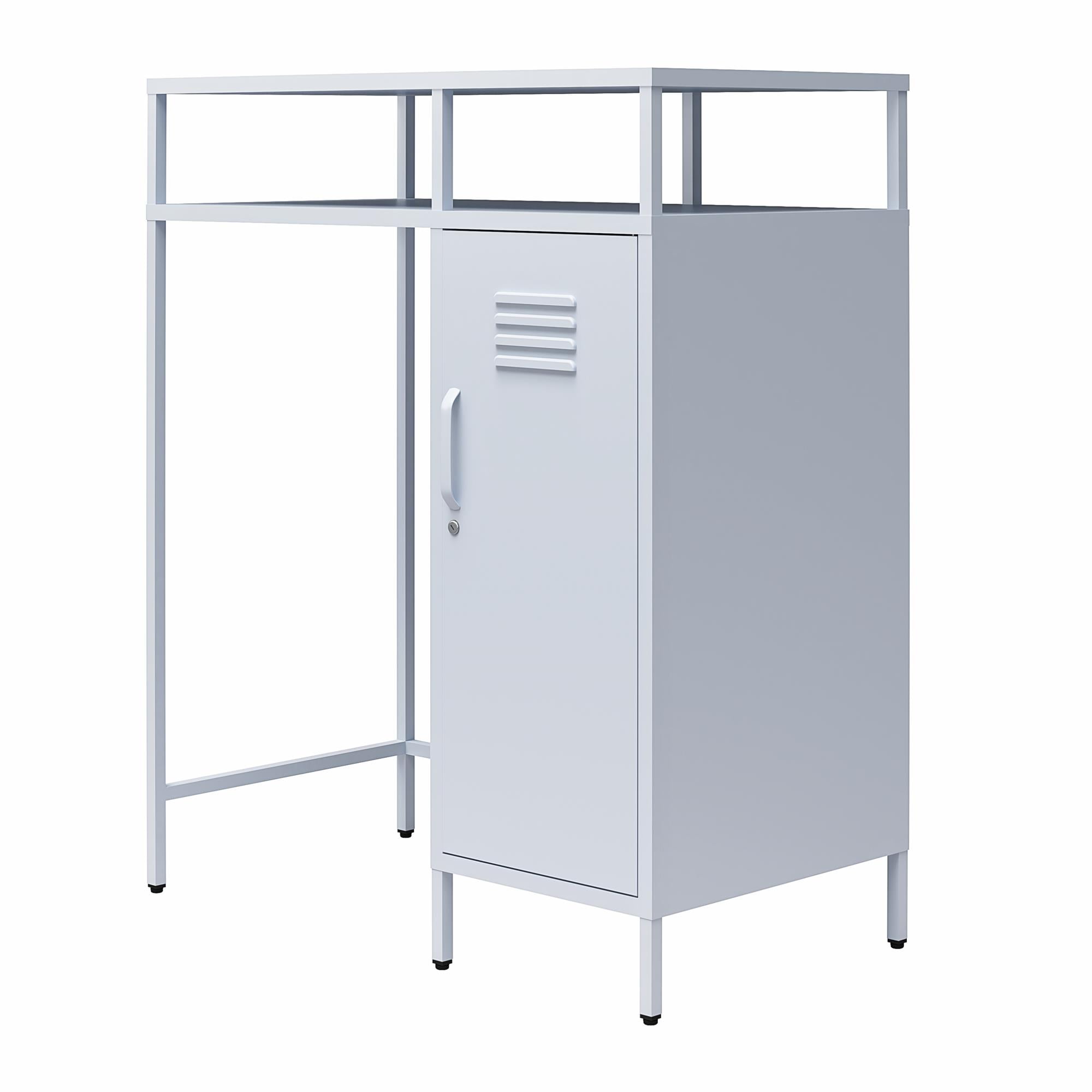 Novogratz Cache Metal Locker-Style Mini Refrigerator Organizer, Powder Blue