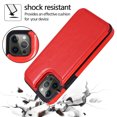 thumbnail image 5 of ELEHOLD for iPhone 16e Wallet Case , Ultra Slim Luxury Premium Leather Card Holder Kickstand Shockproof Magnetic Clasp Protective Case for iPhone 16e,Red, 5 of 9
