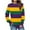 Purple, variant on YUNAFFT St. Patrick's day Fashion Women's Casual Long Sleeve Round Neck Contrast Color Stripe Ladies Sweatshirt Tops Blouse