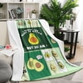 thumbnail image 3 of Avocado Blanket Flannel Throw Blanket Cartoon Fruits Cute for Daughter Son Child Teenager Snuggle Breathable All Seasons Super Soft Bed Sofa Couch Foldable Unisex 40x50 Inch, 3 of 6