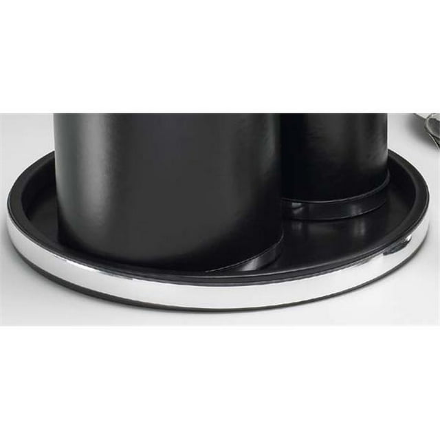Kraftware 67530 Sophisticates Black with Polished Chrome Deluxe 14 Inch Tray