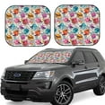 thumbnail image 1 of Vsdgher Skulls and Roses Print Car Windshield Sun Shade, Reflective Sunshade Window Sunshade Sun Visor Protector Fit for Cars,Trucks,SUVs-Medium, 1 of 6