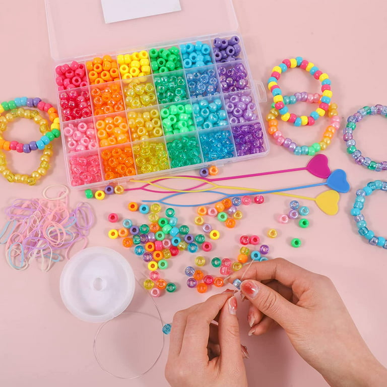  KOTHER Kandi Beads Rainbow Pony Beads for Bracelets