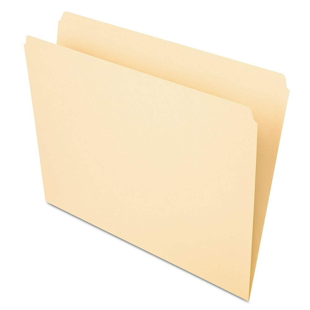 752 File Folders, Straight Cut, Top Tab, Letter, Manila (Box of 100