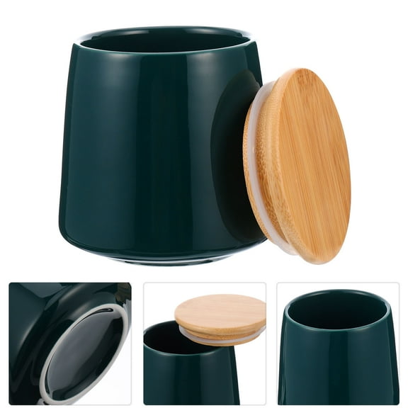 EXHUMKY Ceramic Storage Jars Green for Home Use Fresh Sealing